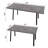 55.12-70.87"Expandable Modern Kitchen Dining Table, Rectangular MDF Dining Table For 4-6 People, Medieval Industrial Style, With Black Metal Legs, Suitable For Home&Kitchen (Gray)