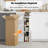 Slim Bathroom Storage Cabinet,Waterproof Narrow Bathroom Storage Organizer with Wheels and Toilet Paper Holder, No Assembly Required, Perfect for Small Spaces In Bathroom, Kitchen and Bedroom