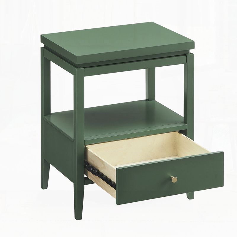 Table de chevet moderne pour chambre à coucher, Vert antique