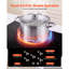 Plaque de cuisson à induction 36 pouces, 5 brûleurs, cuisinière électrique intégrée 220V 9200W, brûleur à induction pour la cuisine, avec 9 niveaux de puissance, écran tactile à DEL, surface en vitrocéramique, verrou pour enfant