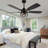 52" Industrial Black Caged Ceiling Fan with Light Kit and Remote Control 6-speed Reversible for Living Room DC Motor-521727242-521727244