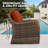 8 Pieces Patio Furniture Set, Patio Conversation Set With Swivel Rocking Chairs, Outdoor Wicker Sofa Couch With Waterproof Cushions For Lawn Backyard Porch-205536952