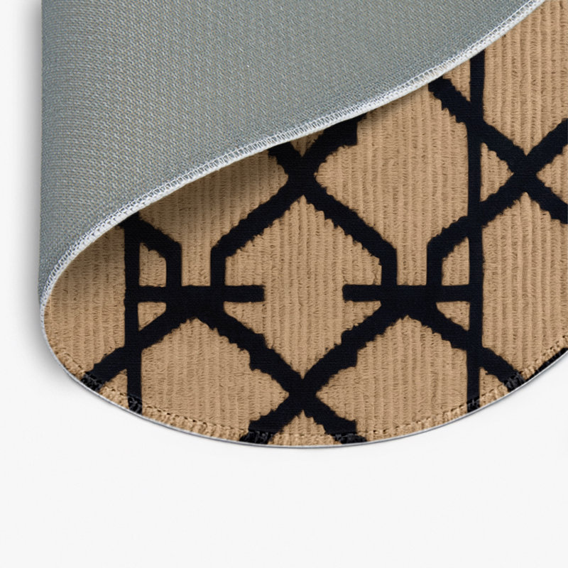 Trellis Brown Indoor and Outdoor Area Rug, Rectangle 8' x 10'