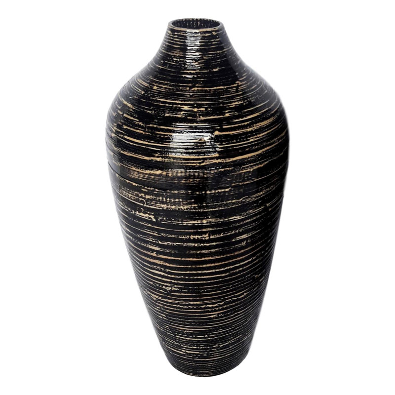 Montauk Handmade Wood Floor Vase