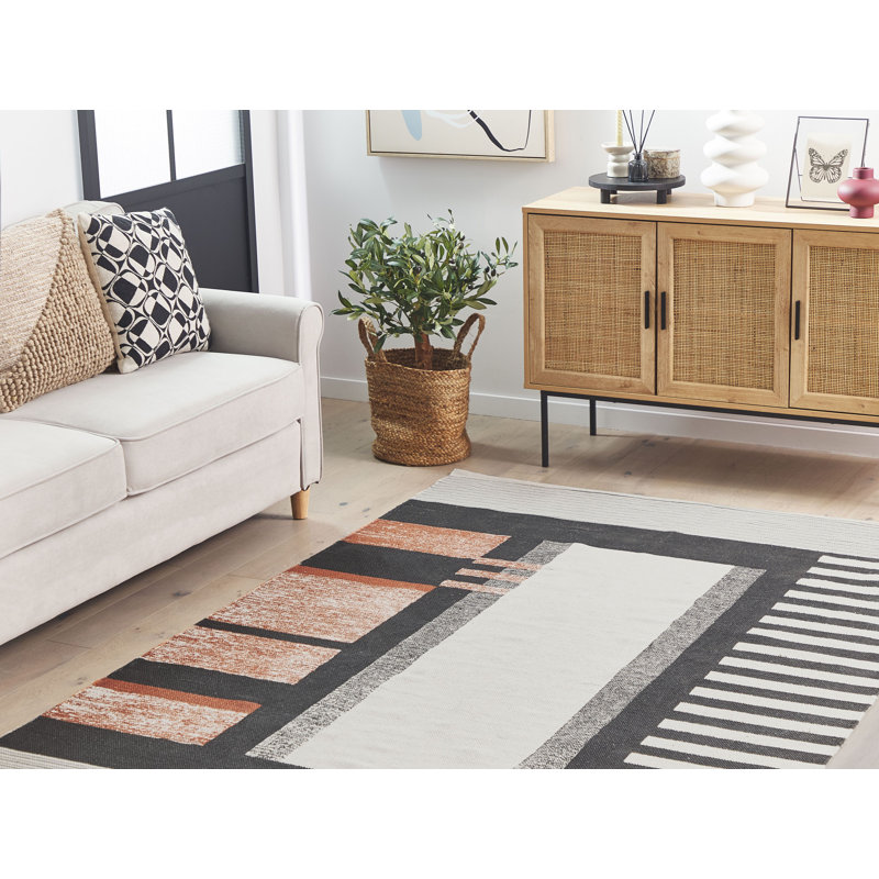 Mortenson Cotton Area Rug, Rectangle 140cm x 200cm