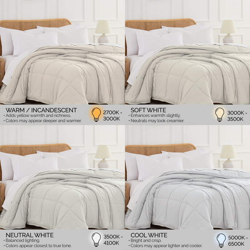Vilano Springs ® Oversized Down Alternative Comforter with piped Edging and corner loops, Easy care, Twin Comforter