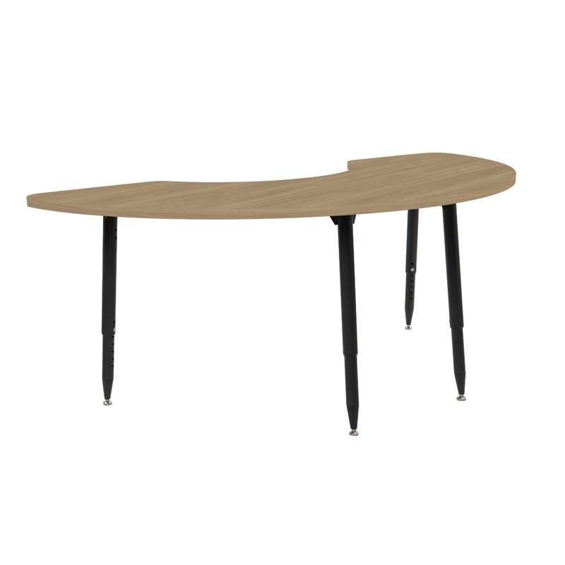 Table d'activité Adapte 36 x 72, Chêne Pasadena, Noir