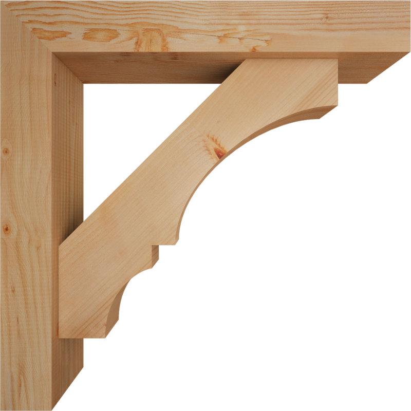 Support de bloc Balboa avec entretoise décalée, 28 po x 28 po, Sapin Douglas de l 5 1/2 po (lisse)