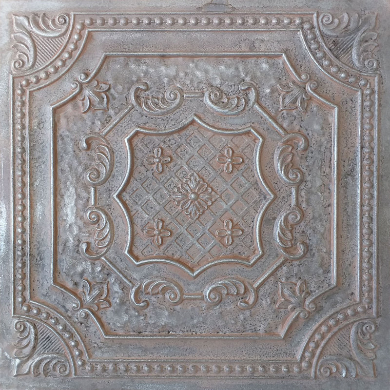 Elizabethan Weathered Iron 24" Square PVC Ceiling Tile