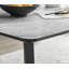 Industrial Design White & Grey Marble Effect Melamine Dining Table Set with 6 Velvet Dining Chairs-87462775