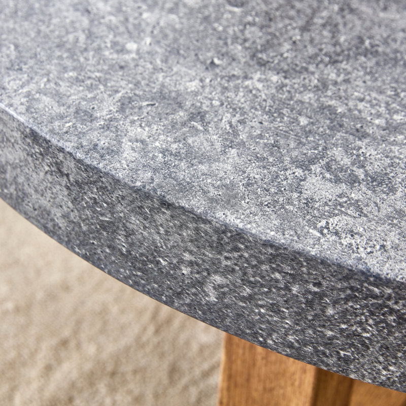 Table basse ronde en bois aggloméré Modern Texture - diamètre 31,4 po.