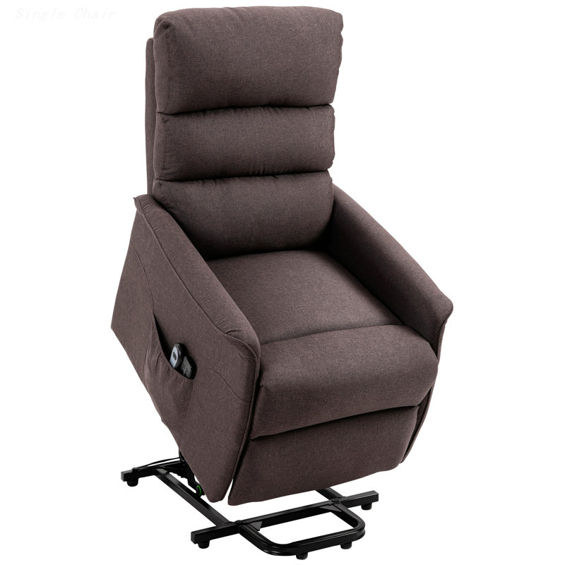 Fauteuil d'appoint moderne, fauteuil inclinable électrique, Polyester brun