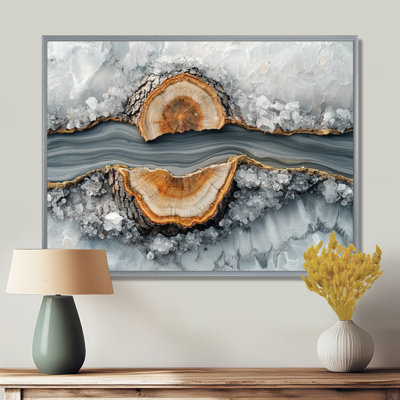 «Winter Dam River of Wood Slide and Crystal II», art mural