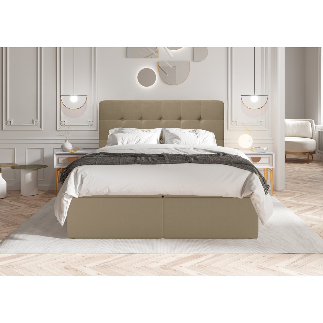 Boxspringbett Callini mit Topper und Bettkasten