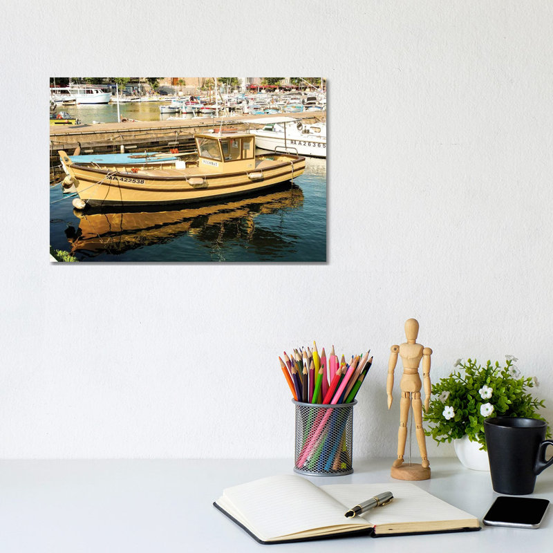 France Provence Port Sunset by Alexandre Venancio - Wrapped Canvas Print, 20.32 cm H x 30.48 cm W