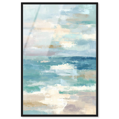 «Oceanic Grain I», impression murale encadrée à imprimé acrylique par Art Remedy, cadre noir, 10 x 15