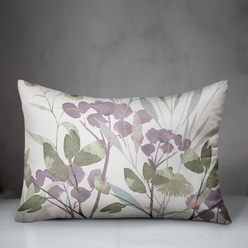 Soft Spring Botanical Rectangular Pillow Cover & Insert
