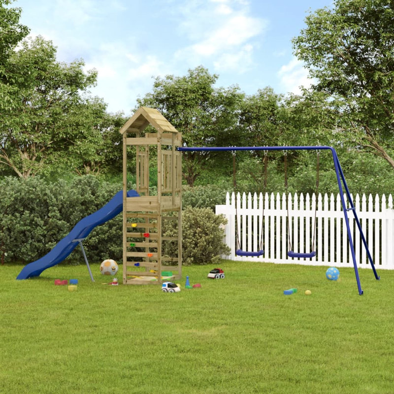 Galyon Freeport Park 185cm D Outdoor Solid Wood Playhouse, Green