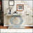 Sparkling Crystal Hexagon Mirror Entryway - Premium Modern Foyer Console Table With Diamond Glass Effects, Dual-Tier Luxury Sofa Table (55L X14.17W * 31.5H)