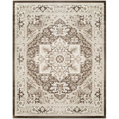 Tapis d'intérieur ivoire brun 7 pi 10 po x 9 pi 10 po Lafever