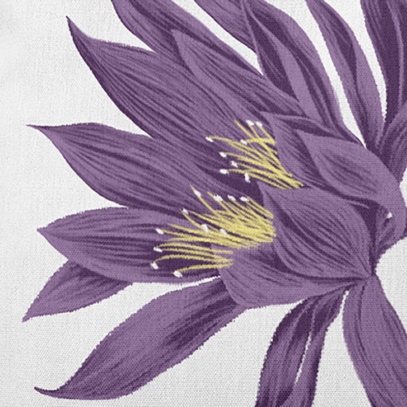 Cuban Flare Floral Outdoor Reversible Throw Pillow, Purple, 18" x 18"