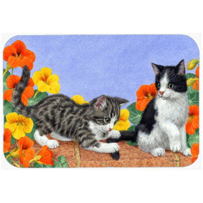 Caroline's Treasures Kittens on Wall Glass Cutting Board