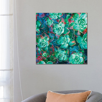 Succulent 1 Piece Wrapped Canvas Painting