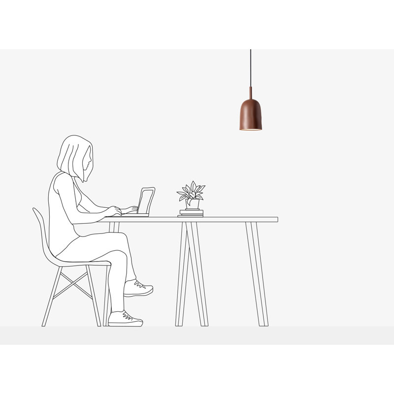 Vessel Pendant Light, 18" H x 14.5" W x 9" D, Sedona, Black