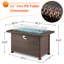 Foyer de table d'extérieur au propane en aluminium H 24,6 po x l 43,7 po-931829005-909769541