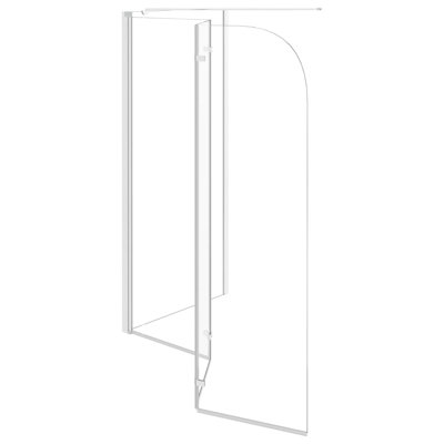 Irvona 1300 mm H Folding / Bi-Fold Framed Tub Door with Frosted Glass