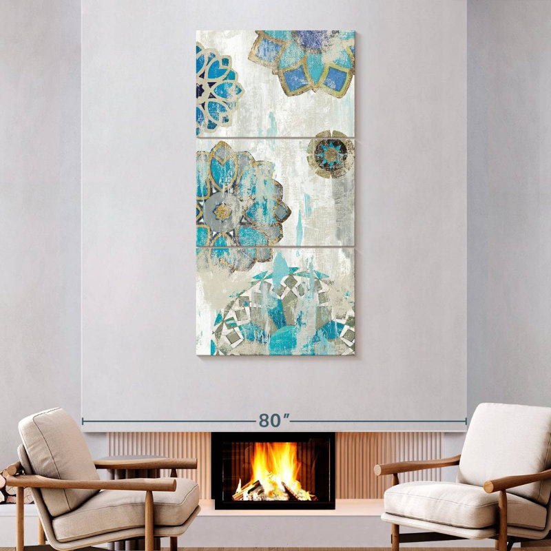 Suzani Blue II, 75" H x 36" W