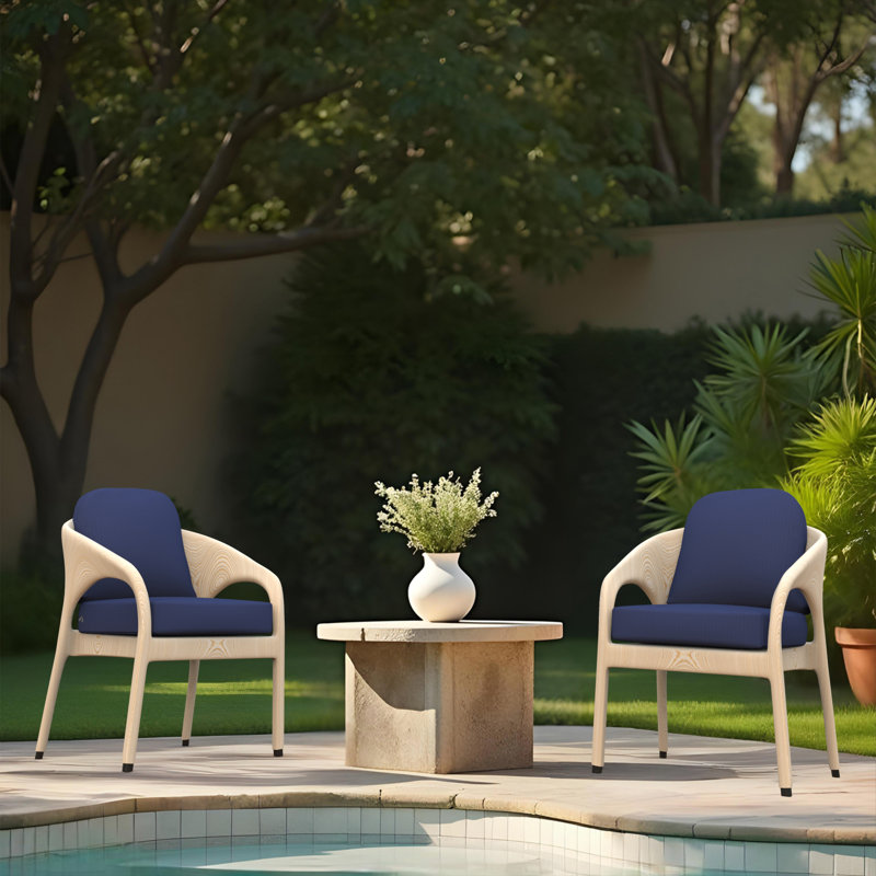 Covers&All 5" Outdoor Seat / Back Cushion With Durable Cover Rite Fabr, Navy