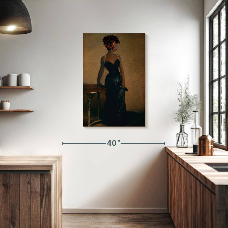 Navette d'inspiration afro-américaine inspirée de madame X, H 36 po x l 24 po