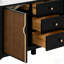 Ensemble de meuble-lavabo autoportant en bois massif 60 po Mid-Century avec plateau en marbre 60 po-484305879