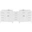 Meuble-lavabo double 93 po avec plateau en marbre Slagelse-565544014-565649287