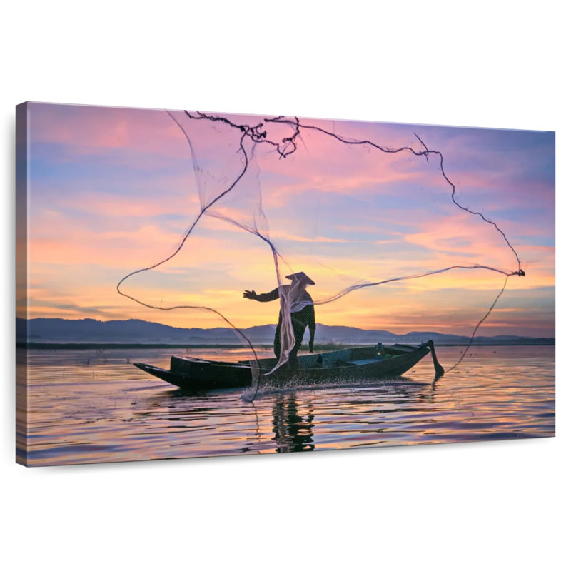 Senne Freshwater Fishing, 32" H x 48" W
