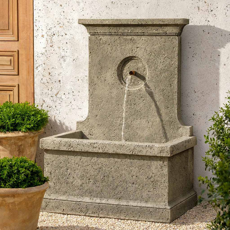 Arles Hand Crafted Weather Resistant Waterfall Fountain, Graystone