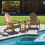 Table de bout HDPS Adirondack à 2 niveaux, table d'appoint d'extérieur résistante aux intempéries pour patio, piscine et pelouse-129508930