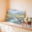 Reproduction d'art sur toile Tranquil River Landscape Nature Mountains with Flowers and Flowers-129668043