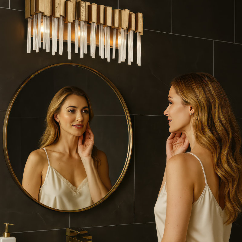 Matrix Bathroom Vanity Light - 3-Light - Havana Gold, Havana Gold