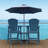 2-Person 26'' Outdoor Tall Adirondack Chairs With Table-1366476287