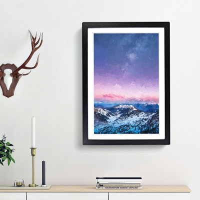 Mountain Peaks in the Dolomites Italy in Abstract - Picture Frame Graphic Art Print