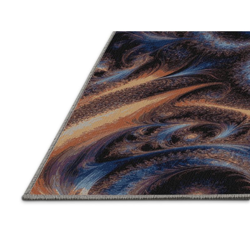 Tapis mauve lavable à la machine, Rectangulaire 2 pi x 3 pi