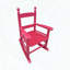 Chaise berçante pour enfants en bois massif rose rouge-89633691