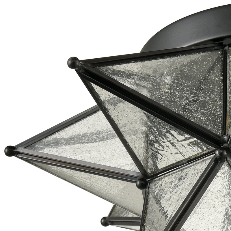 Glass Flush Mount, 10.24" H x 15.2" W x 15.2" D