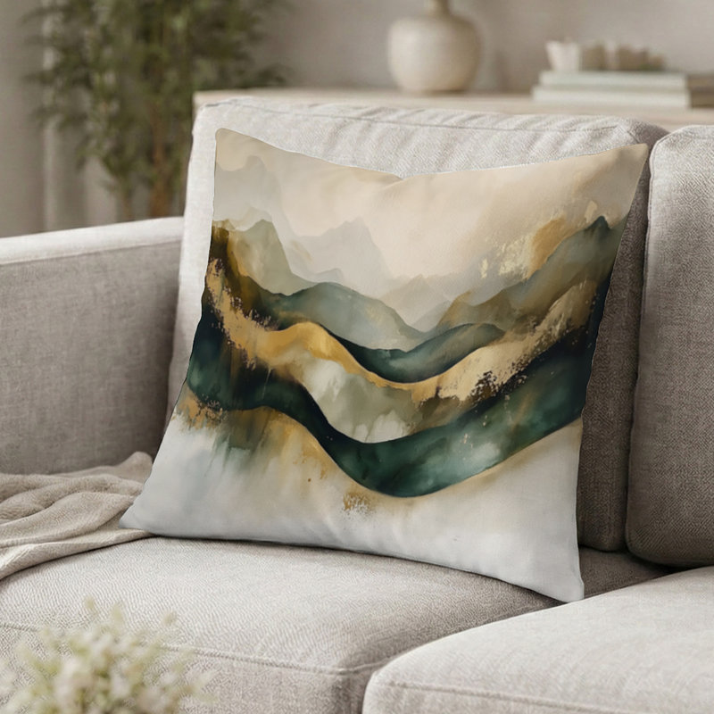 Coussin décoratif abstrait Abstract, H 16 po x l 16 po