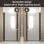 Porte de douche pivotante 34 x 72 pouces avec cadre noir mat et verre trempé, assurant la sécurité et l'esthétique moderne, porte de douche