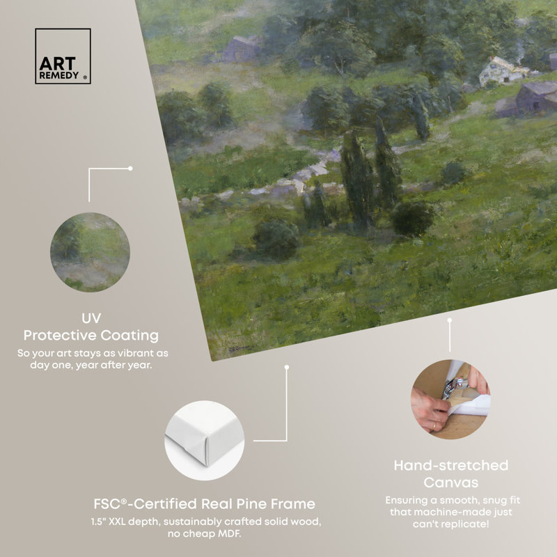 Early Summer Green Landscape Canvas Wall Art, 20" x 16"