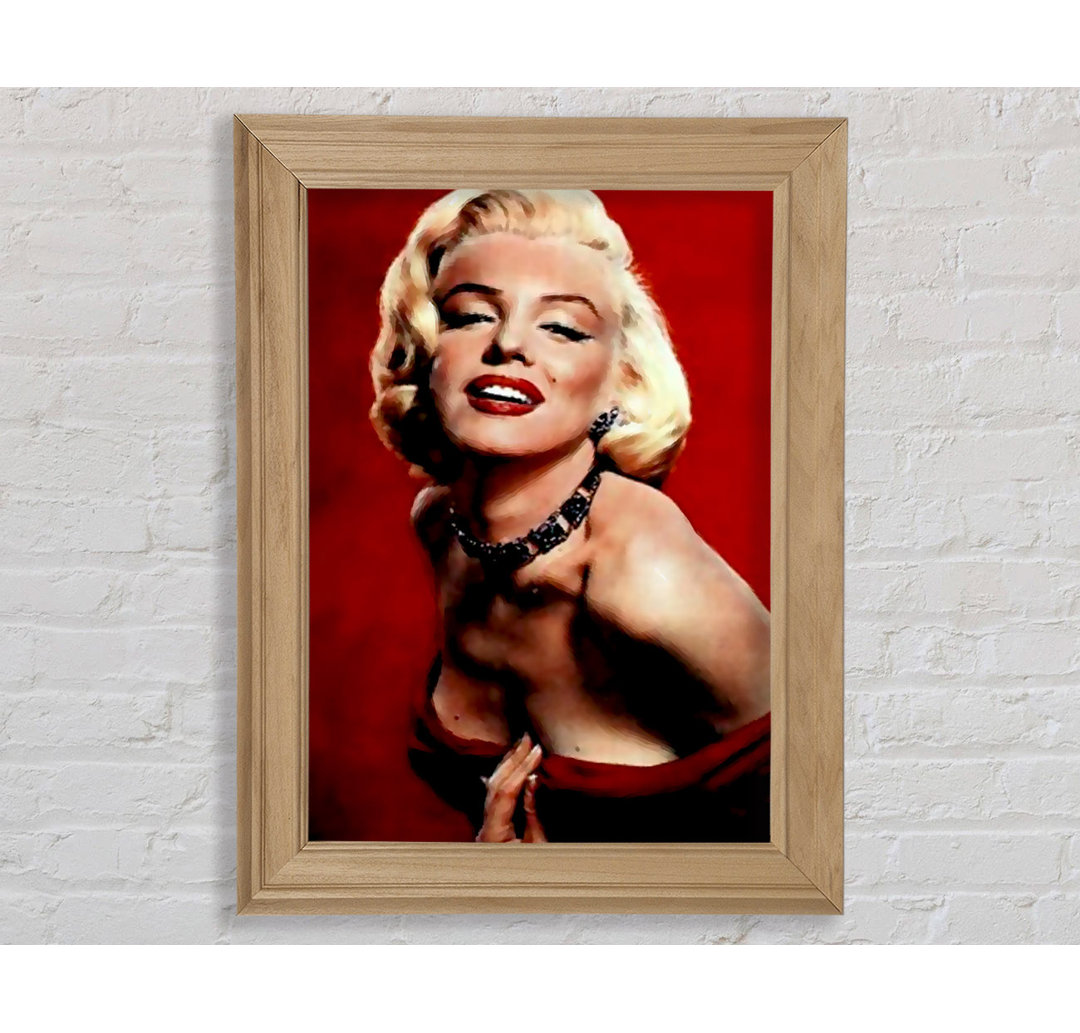 Marilyn Monroe Rotes Kleid - Einzelner Bilderrahmen Kunstdrucke