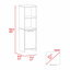 Armoire de cuisine, armoire à une porte, tablettes intérieures et extérieures